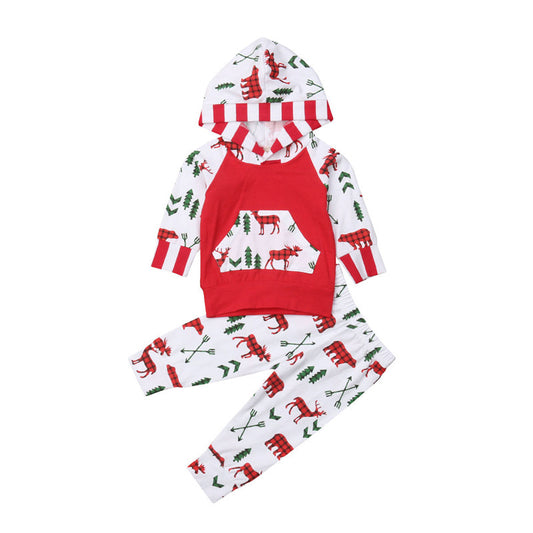 Christmas Fun Kids Baby Girl Boy Cotton Outfit