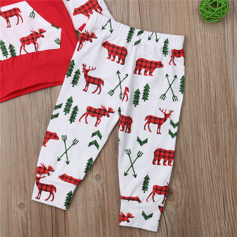 Christmas Fun Kids Baby Girl Boy Cotton Outfit