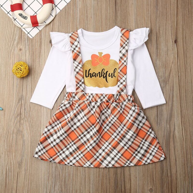 2pcs Children Girls Clothes Fall Dress