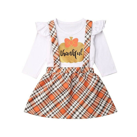 2pcs Children Girls Clothes Fall Dress