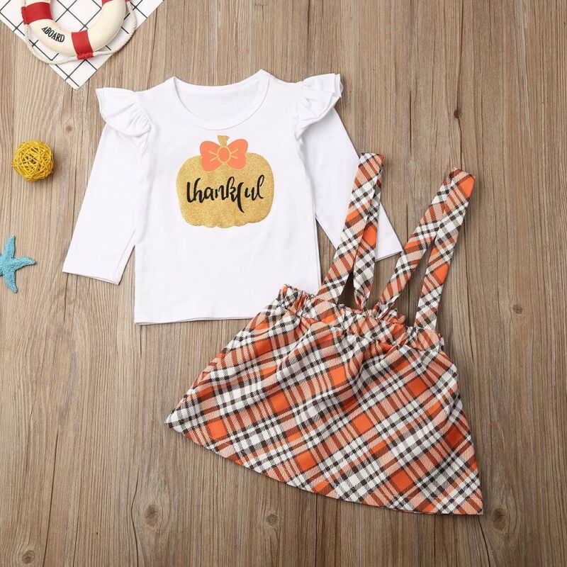 2pcs Children Girls Clothes Fall Dress