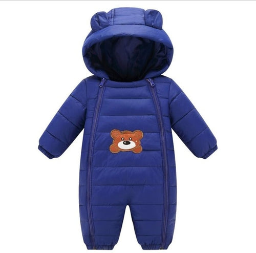 New 2024 Winter Hooded Baby Rompers