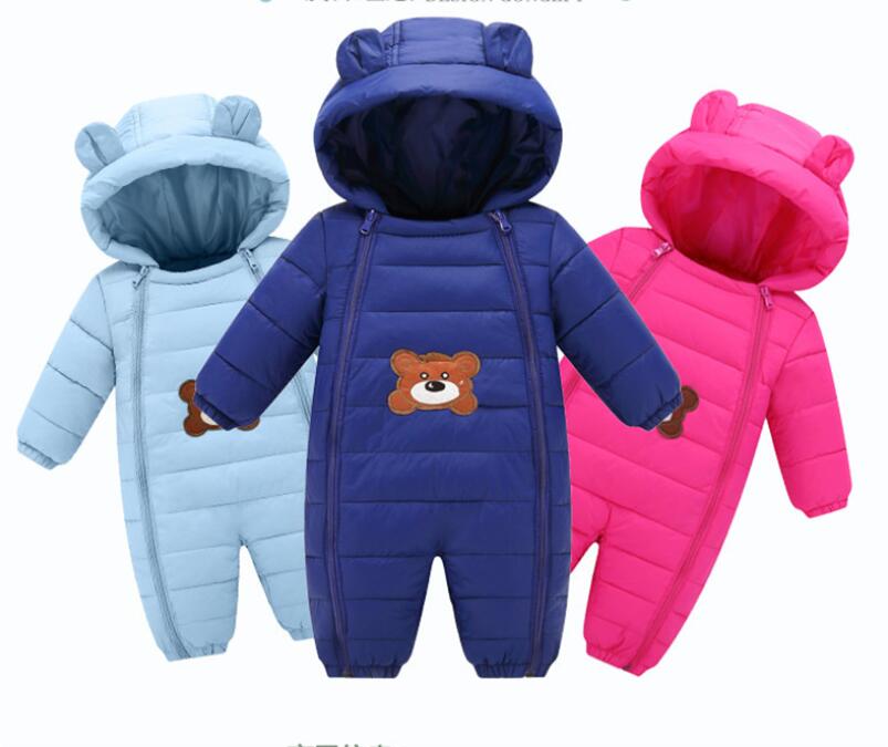 New 2024 Winter Hooded Baby Rompers