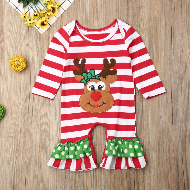 Christmas Newborn Infant Baby Girl Boy Romper