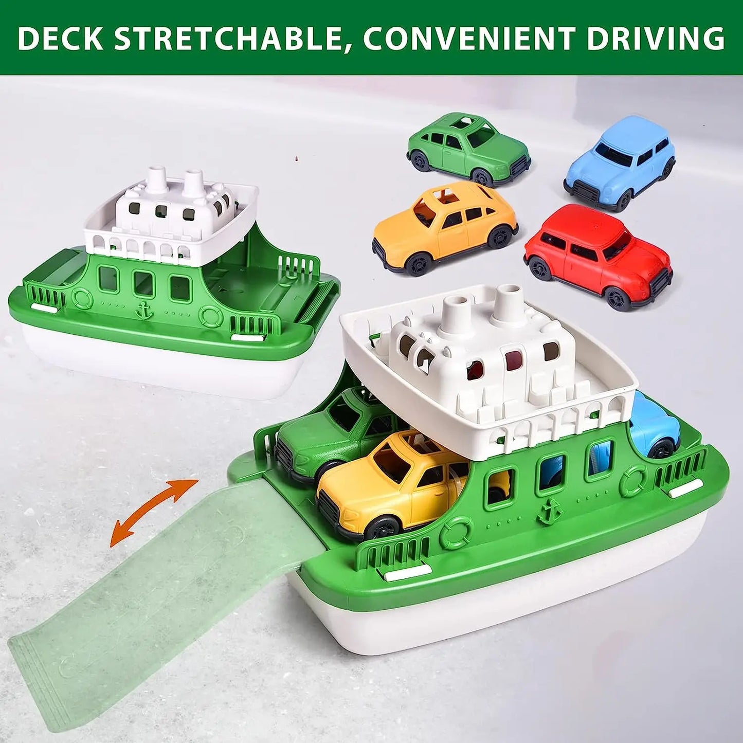 Mini Car Baby Shower Boat Carrying Toy Shower Boat Sprinkler Swimming