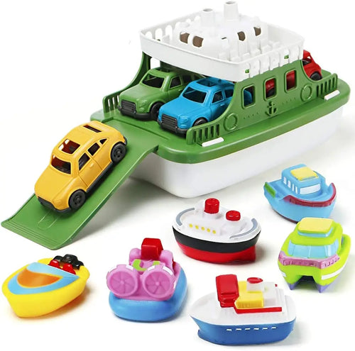 Mini Car Baby Shower Boat Carrying Toy Shower Boat Sprinkler Swimming