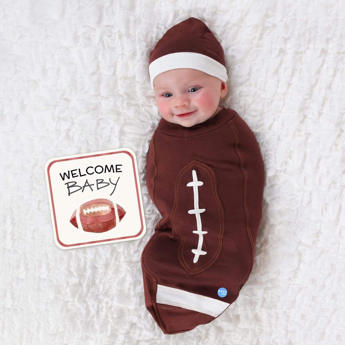 Super Cute Baby Swaddling Football blanket