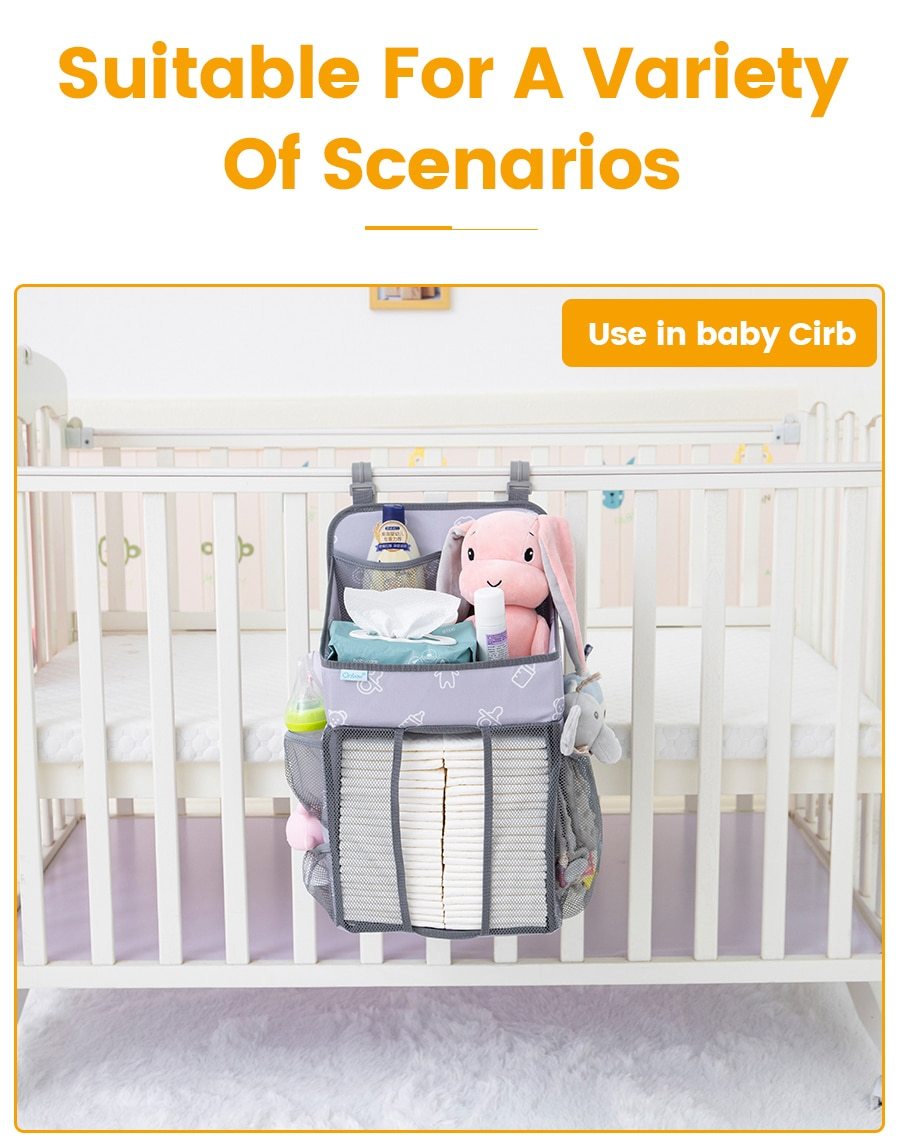 Baby Crib Hanging Storage Bag organizer