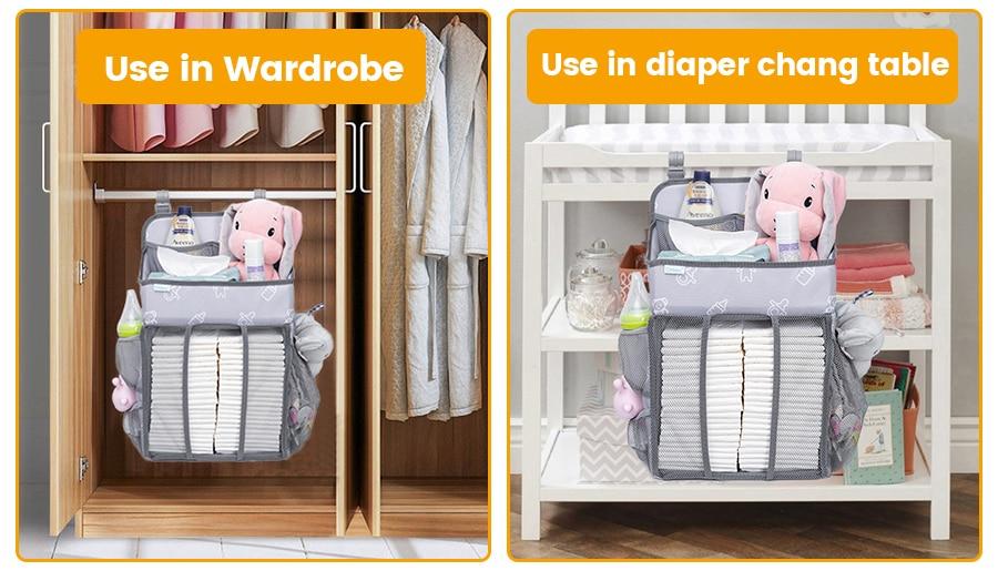 Baby Crib Hanging Storage Bag organizer